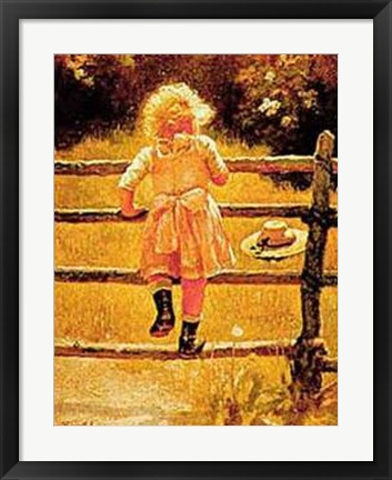 Framed Straw Hat Print