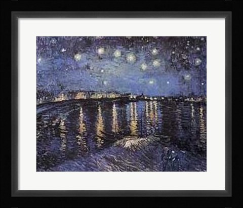 Framed Starlight Over the Rhone Print