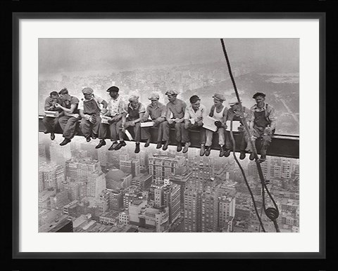 Framed Lunchtime Atop a Skyscraper, c.1932 Print