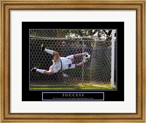 Framed Success - Soccer Print