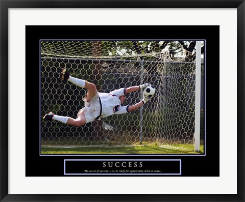 Framed Success - Soccer Print