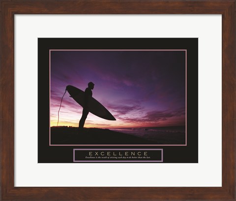 Framed Excellence - Male Surfer Print