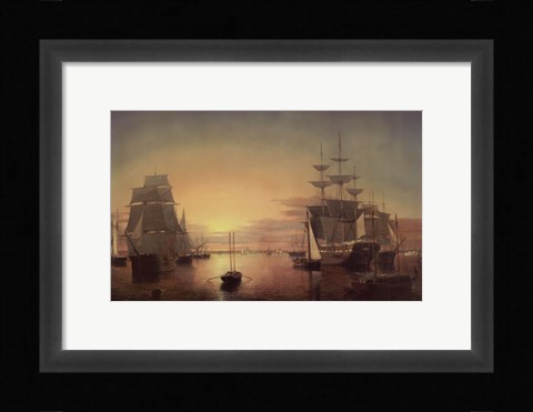 Framed Boston Harbor, about 1850-55 Print