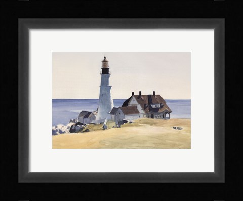 Framed Lighthouse and Buildings, Portland Head, Cape Elizabeth, Maine, 1927 Print