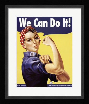 Framed We Can Do It - Rosie The Riveter Print