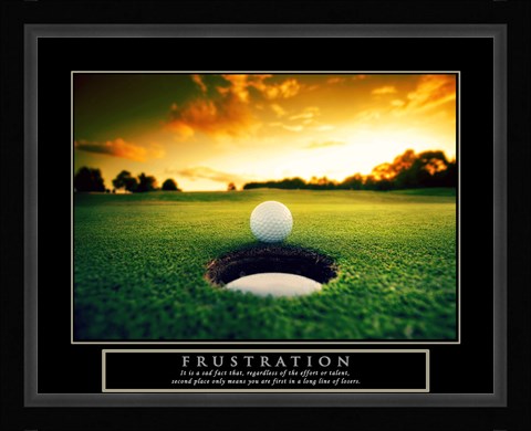 Framed Frustration - Golf Ball Print