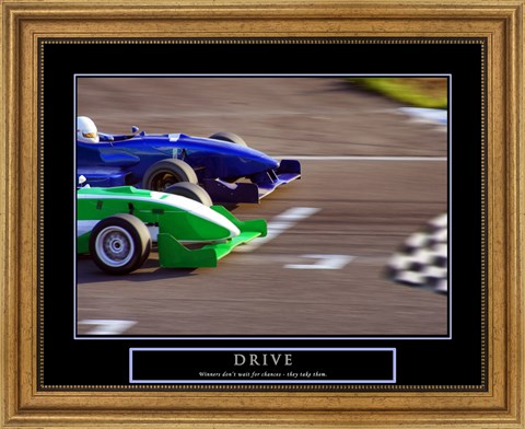 Framed Drive-Race Car Print