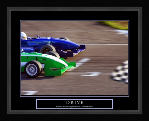 Framed Drive-Race Car Print