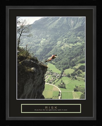 Framed Risk - Cliff Jumper Print