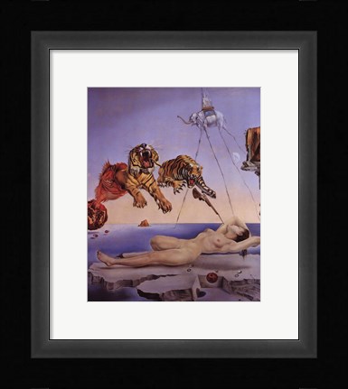 Framed String Caused by the Flight of a Bee Around a Pomegranate, A Second Before Awakening, c.1944 Print