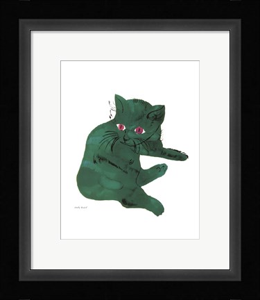 Framed Untitled (Green Cat), c. 1956 Print