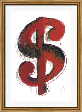 Framed Dollar Sign, 1981 Print