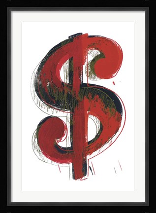 Framed Dollar Sign, 1981 Print