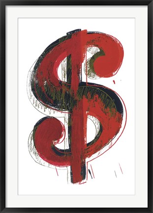 Framed Dollar Sign, 1981 Print