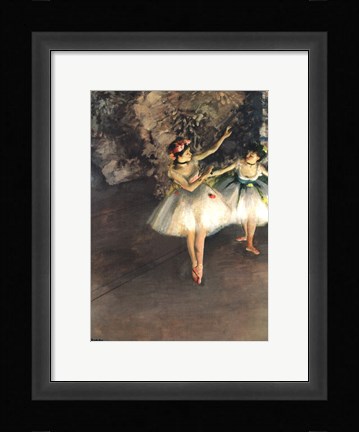 Framed Two Dancers on a Stage Print