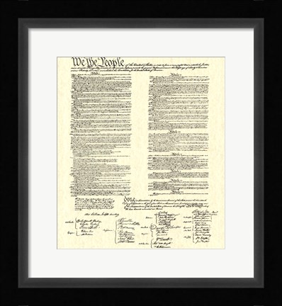 Framed Constitution (Document) Print