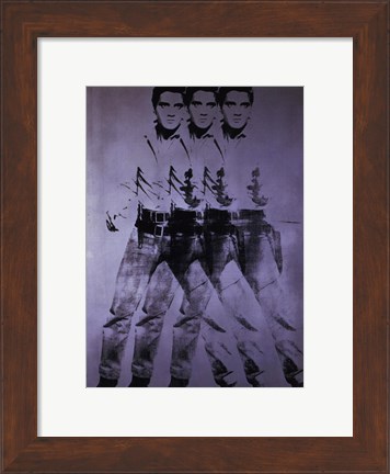 Framed Elvis, 1963 (triple Elvis) Print
