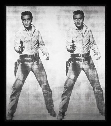 Framed Elvis, 1963 (double Elvis) Print