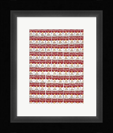Framed One Hundred Cans, 1962 Print