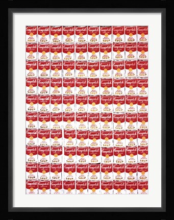 Framed One Hundred Cans, 1962 Print