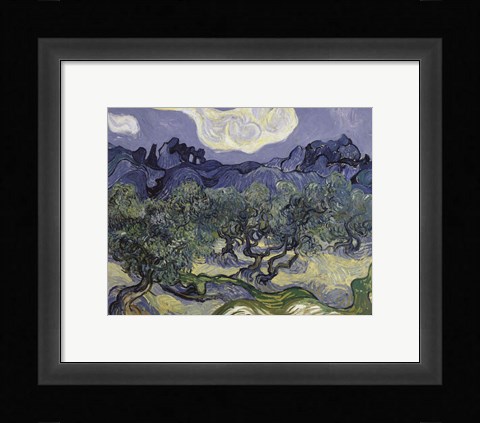 Framed Olive Trees, 1889 Print