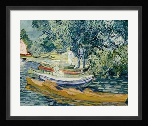 Framed Bank of the Oise at Auvers, 1890 Print