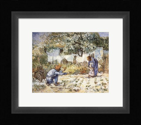Framed First Steps (after Millet), c.1890 Print