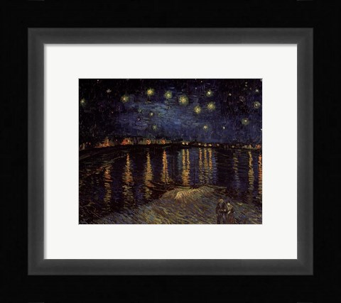 Framed Starry Night over the Rhone, c.1888 Print