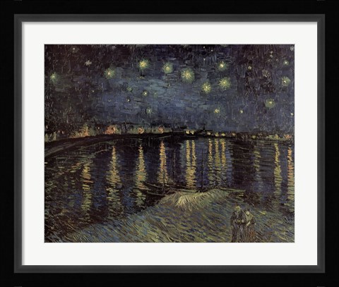 Framed Starry Night over the Rhone, c.1888 Print