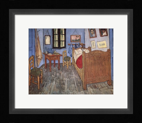 Framed Bedroom at Arles, c.1887 Print