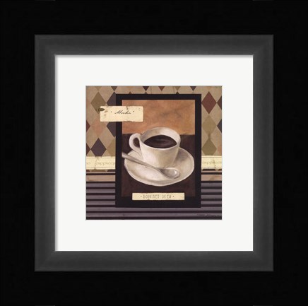 Framed Drinking Mocha Coffee Print