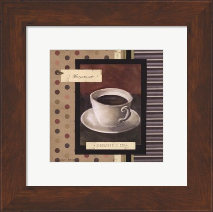 Framed Drinking Hazelnut Coffee Print