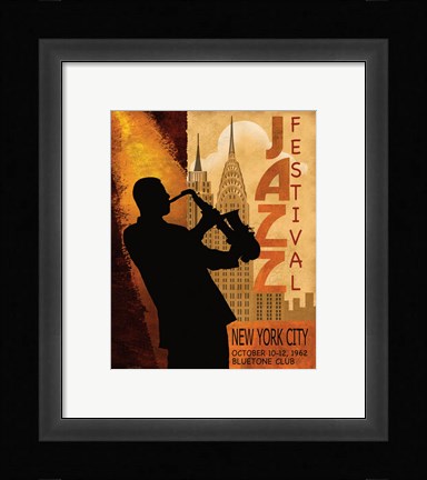 Framed 1962 Jazz in New York Print