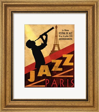 Framed 1970 Jazz in Paris Print