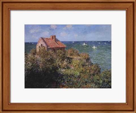 Framed Fisherman&#39;s Cottage on the Cliffs at Varengeville, 1882 Print