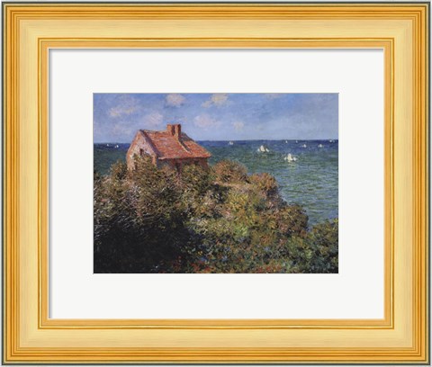 Framed Fisherman&#39;s Cottage on the Cliffs at Varengeville, 1882 Print