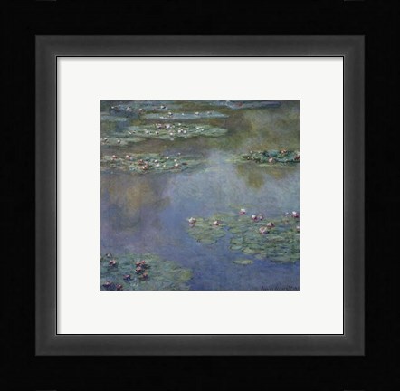 Framed Water Lilies (II), 1907 Print