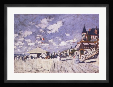 Framed Sur les planches de Trouville Print