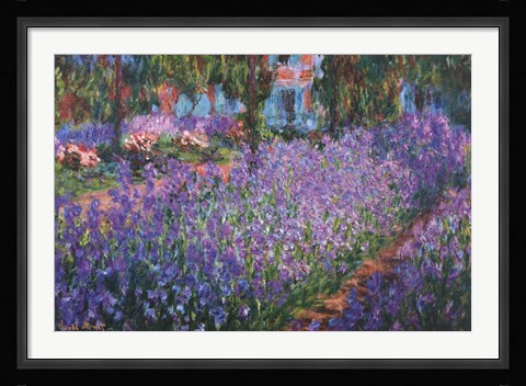 Framed Artist's Garden at Giverny, c.1900 Print