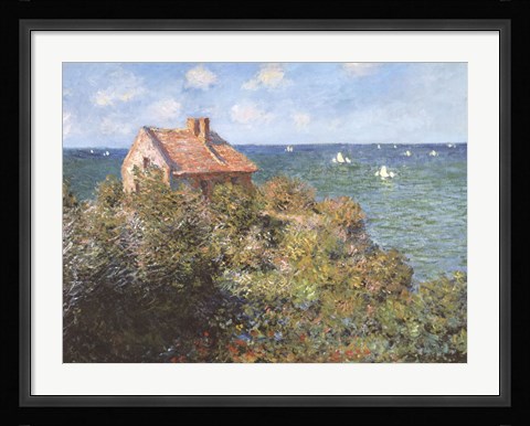 Framed Fisherman's Cottage on the Cliffs at Varengeville, 1882 Print