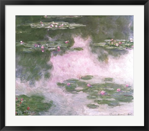 Framed Nympheas, Water Landscape, 1907 Print