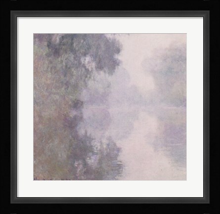 Framed Seine at Giverny, Morning Mists, 1897 Print
