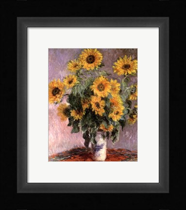 Framed Sunflowers, c.1881 Print