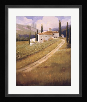 Framed Tuscany Vineyard Print