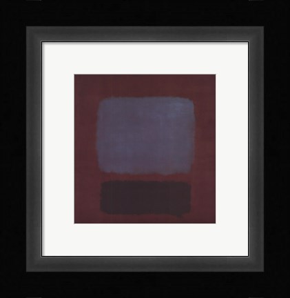 Framed No. 37/No. 19 (Slate Blue and Brown on Plum), 1958 Print