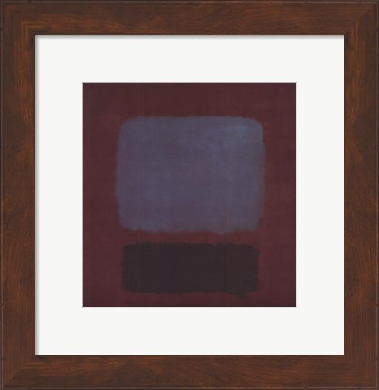 Framed No. 37/No. 19 (Slate Blue and Brown on Plum), 1958 Print