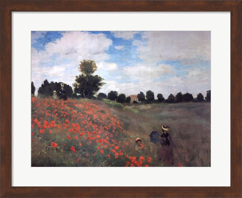 Framed Les Coquelicots Print