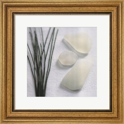 Framed Sea Glass - Straw Print