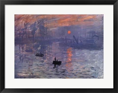 Framed Impression, Sunrise, c.1872 (blue) Print
