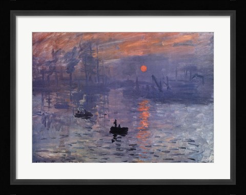 Framed Impression, Sunrise, c.1872 (blue) Print